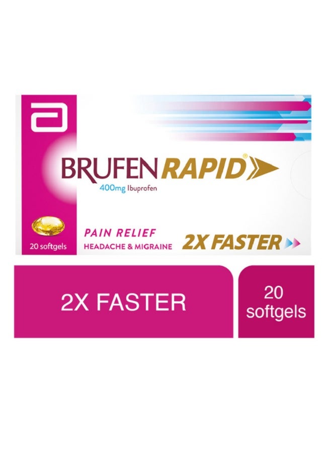 بروفين رابيد 400 مجم كبسولات سائلة سريعة المفعول - 20 كبسولة